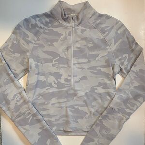 Gray Camo Lululemon Quarter-Zip Pullover